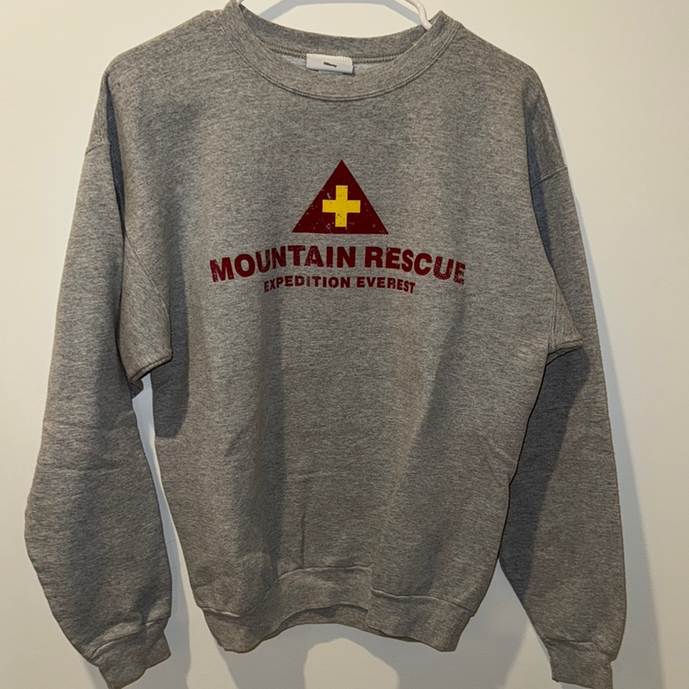 Disney Gray Crewneck Sweater Classic Cotton Blend
